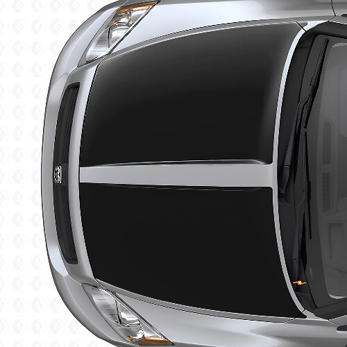 Dual Wide Stripes Hood Vinyl Decal Set for Dodge Caliber 2007+