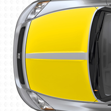 Dual Wide Stripes Hood Vinyl Decal Set for Dodge Caliber 2007+_5