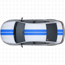 Dual Outline Stripes Front Upper Rear Vinyl Decal Kit for Dodge Dart 2013+_2