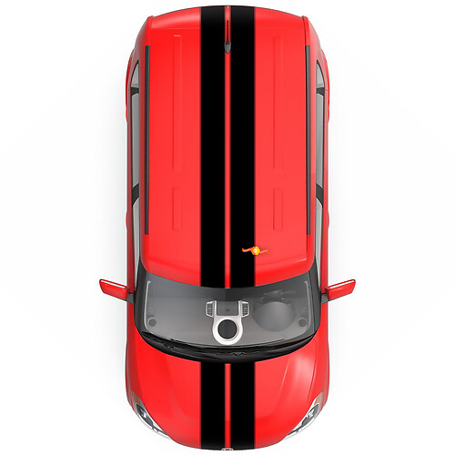 Twin Rally Stripe Kit design for 2009 & Up KIA Soul

