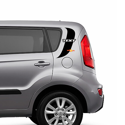 Side Rear Pillar graphics decal sticker fit to Kia Soul 2
