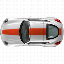 Blackout Over the Car Stripes Vinyl Decal Kit for Pontiac Solstice Coupe 2009 _4