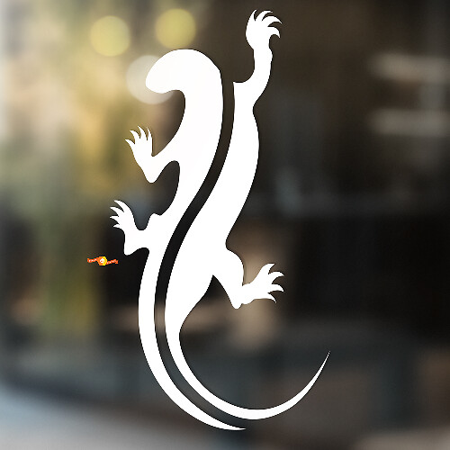 Gecko Lizard Vinyl Art Wall  Window Bathroom Sticker Decal #3