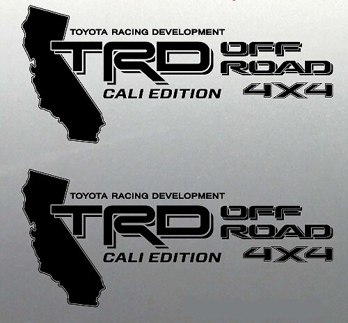 TRD Off Road 4x4 Cali Edition Vinyl Decal for Toyota Tacoma Tundra