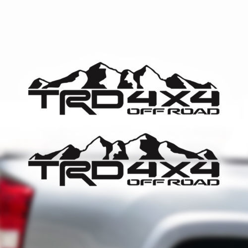 TRD 4x4 Off Road Mountain Vinyl Decal Set for Toyota Tacoma Tundra