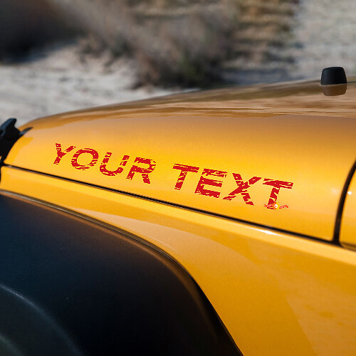 Jeep Wrangler distressed rubicon hood Stickers Decals
