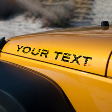 Jeep Wrangler distressed rubicon hood Stickers Decals
 3