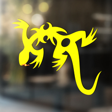 Gecko Lizard Vinyl Art Wall  Window Bathroom Sticker Decal #5_3