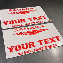 Sahara Distressed Custom Side Vinyl Decal Kit for Jeep Wrangler_2