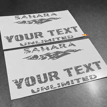 Sahara Distressed Custom Side Vinyl Decal Kit for Jeep Wrangler_3
