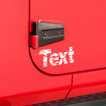 Distressed Custom Text Side Door Sticker Decal for Jeep Wrangler 2