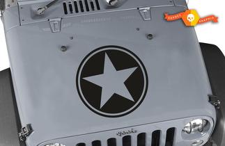 Jeep Wrangler freedom edition replica military star decal 2 decals