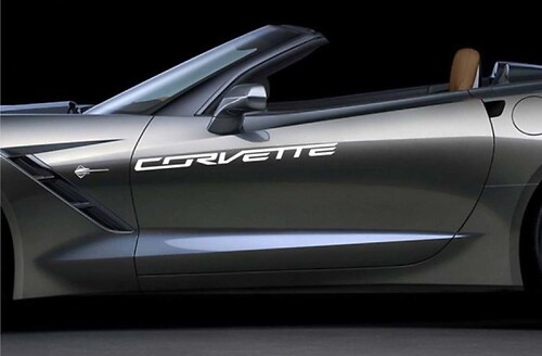 1950-2017 Chevrolet Corvette Stingray Z06 Hood Body Door Sticker Decal New 2PC Set Z06
