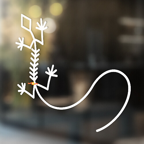 Gecko Lizard Vinyl Art Wall  Window Bathroom Sticker Decal #10