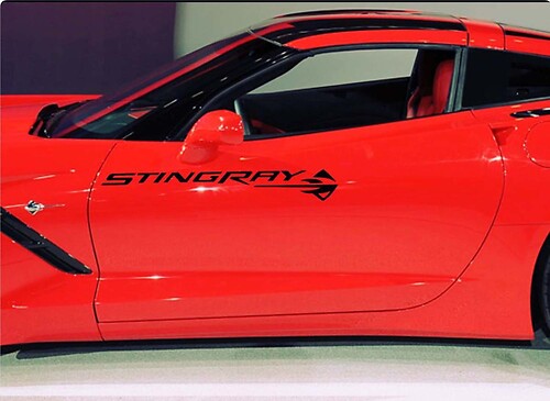 Stingray Lettering Side Door Vinyl Decal Sticker for Chevrolet Corvette