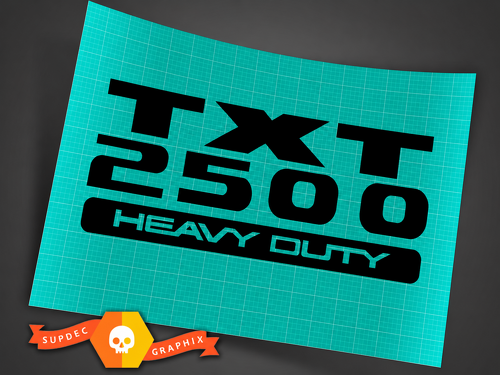 TXT 2500 Heavy Duty Lettering Universal Vinyl Decal Sticker for Dodge Ram 1500