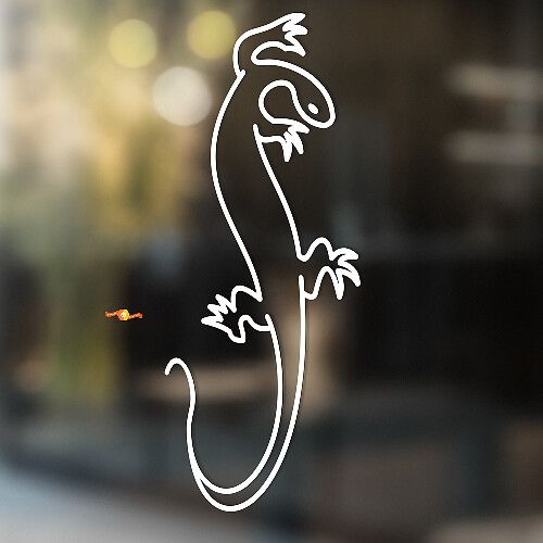 Gecko Lizard Vinyl Art Wall  Window Bathroom Sticker Decal #11_1