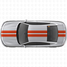 Dual Racing Upper Body Stripes Vinyl Decal Kit for Dodge Charger _4