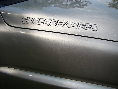 SUPERCHARGED Bonnet & Guard Vinyl Decals Pair