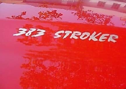383 STROKER Hood Stickers Decals Your choice of color
