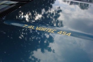 7.4L VORTEC 454 Hood Decals Your choice of color