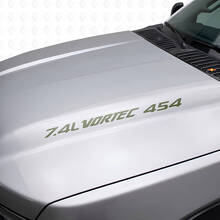 7.4L Vortec 454 Hood Vinyl Decals Pair for Chevy Trucks_3