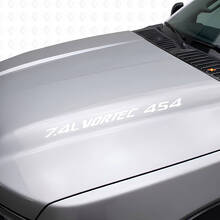 7.4L Vortec 454 Hood Vinyl Decals Pair for Chevy Trucks_5
