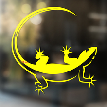 Gecko Lizard Art Wal Hood Side Universal Side Window Vinyl Decal Sticker_3