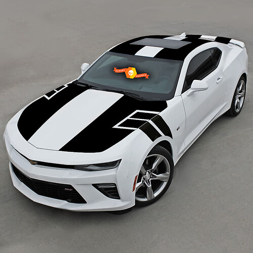 Chevrolet Camaro 2016-2018 Ns1 Style Top Vinyl Stripes Complete Set
