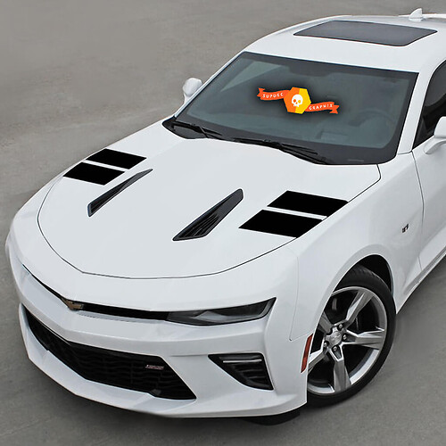 Chevrolet Camaro 2016-2018 Hood Hash Side Accent Vinyl Stripes
