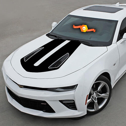 U-Style Stripe Hood Vinyl Decal Sticker for Chevrolet Camaro 2016-2018