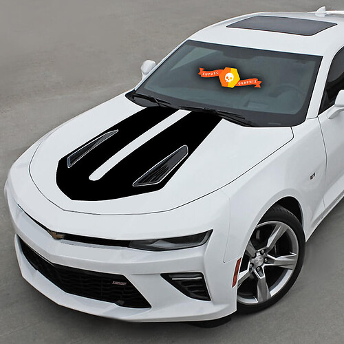 Chevrolet Camaro 2016-2018 -ss- Hood Accent Sticker Decal Vinyl Stripe
