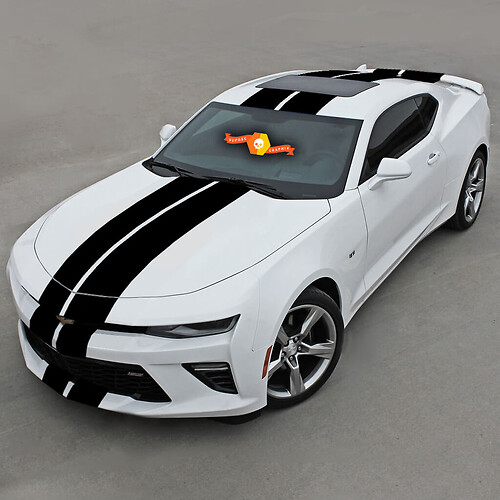 Chevrolet Camaro 2010-2020 Over-The-Top Straight Double Stripes
