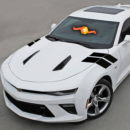 Dual Stripes Hood Front Fender Vinyl Decal Sticker for Chevrolet Camaro 2010-2020