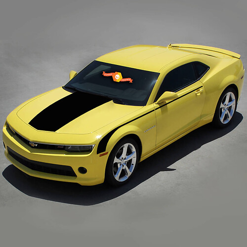 Chevrolet Camaro 2010-2015 Top & Side Hockey Throwback Stripes
