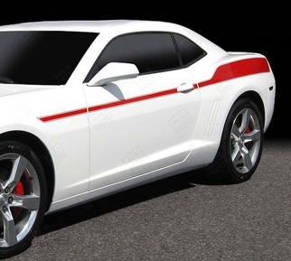 Racing Sport Upper Stripe Pair Side Vinyl Decal Sticker for Chevrolet Camaro 2010-2015