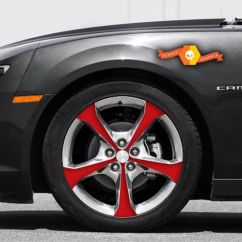 20-Inch Wheel Spoke Overlay Vinyl Decals For Chevrolet Camaro 2010-15 