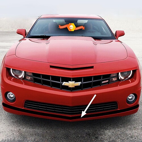 Chevrolet Camaro 2010-2013 Ss Front Spolier Splitter Stripe Vinyl Sticker Decal
