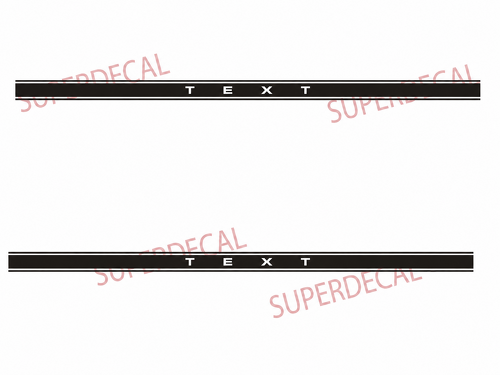 Custom Text Stripes l GLOSS BLACK Pro Grade Vinyl Stickers