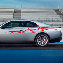 Abstract Tribal Stripes Side Vinyl Decal Sticker for Dodge Charger Electric_3