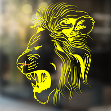 Lion Vinyl Art Wall  Window Bathroom Sticker Decal removable #3_3