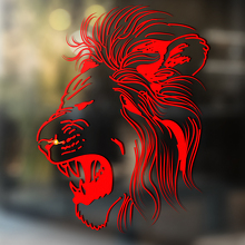 Lion Vinyl Art Wall  Window Bathroom Sticker Decal removable #3_4