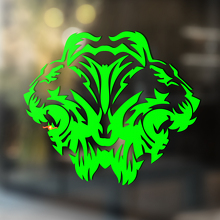 Mirrored Lion Head Universal Vinyl Decal Sticker_2