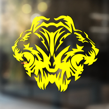Mirrored Lion Head Universal Vinyl Decal Sticker_3