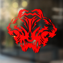 Mirrored Lion Head Universal Vinyl Decal Sticker_4