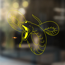 Angry Snake Vinyl Decal for Cars, Windows & Walls_3