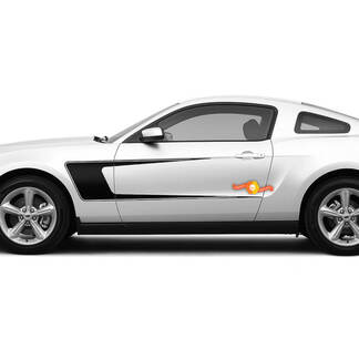Side Doors Accent C style stripes decals for Ford Mustang 2005-2024 vinyl stickers graphics 2
