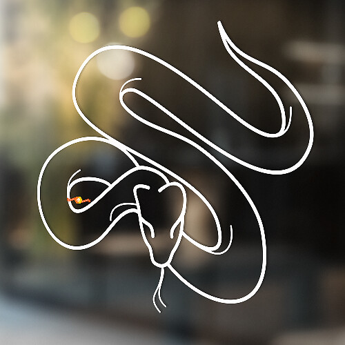 Snake Vinyl Art Wall  Window Bathroom Sticker Decal removable#15