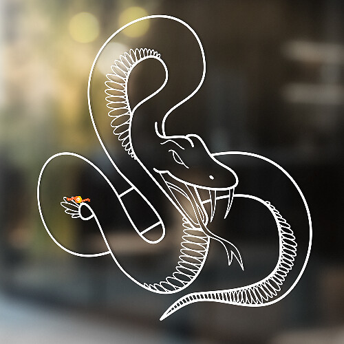 Snake Vinyl Art Wall  Window Bathroom Sticker Decal removable#16