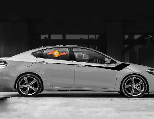 Side Accent Sport Stripes Vinyl Decal Sticker 5 for Dodge Dart